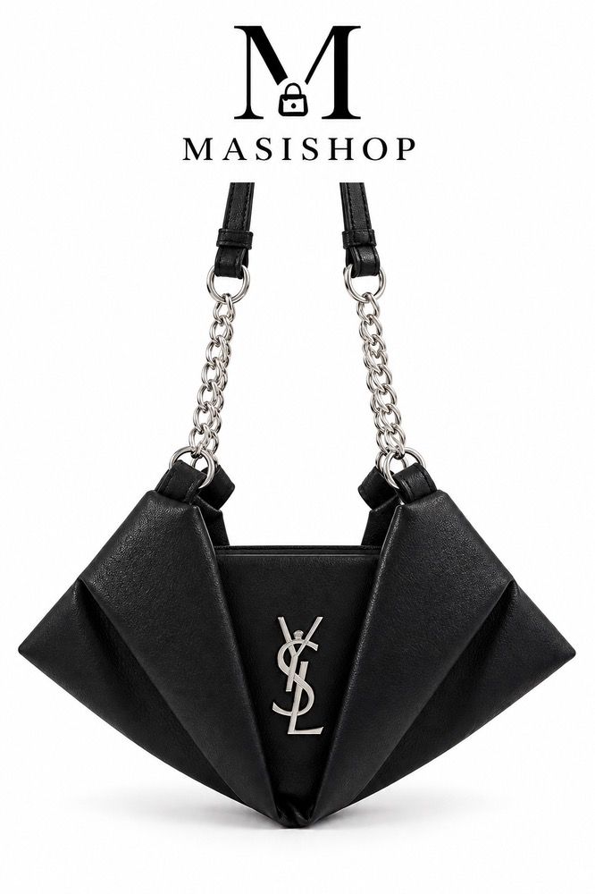 کیف دستی دخترانه زنانه مجلسی مدل خفاشی Ysl m011۴ جنس چرم وارداتی شیک و ترند